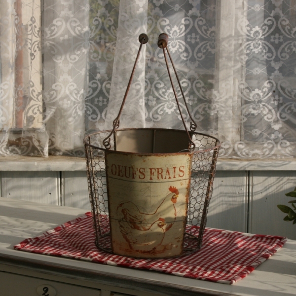 Farmársky košík s kohútom 27,5cm