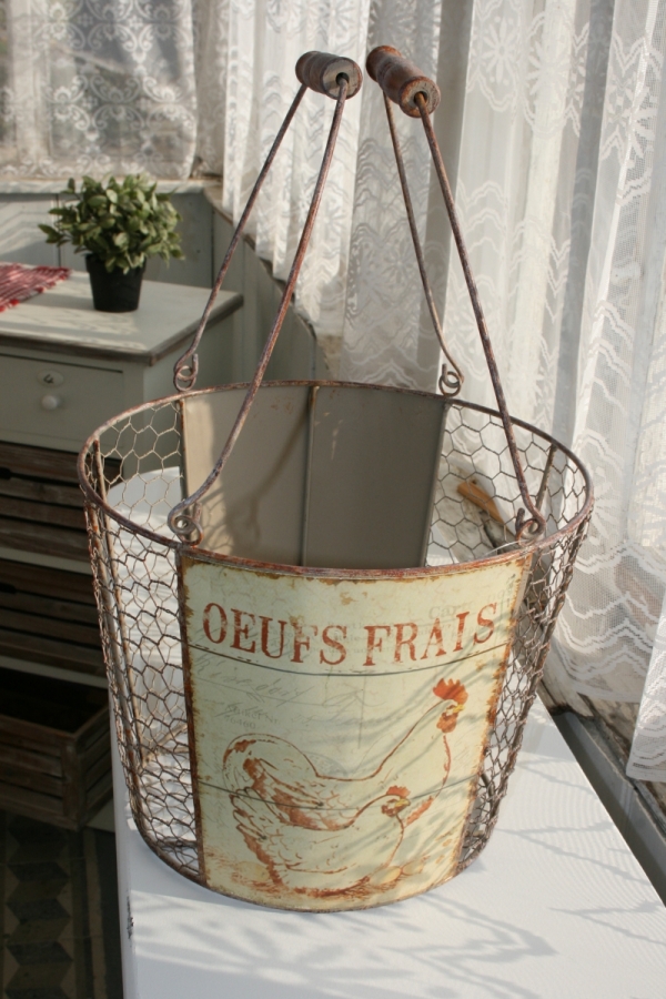 Farmársky košík s kohútom 27,5cm