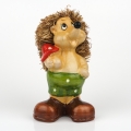Figúrka stojacého ježka s muchotrávkou 17cm