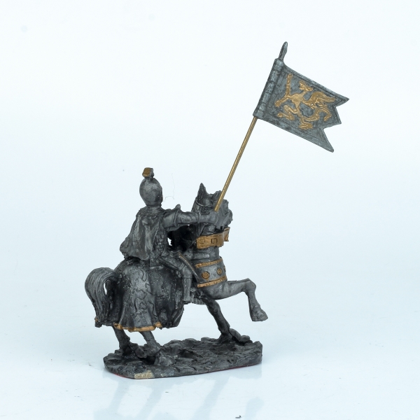 Figúrka rytiera na koni 10 cm kov