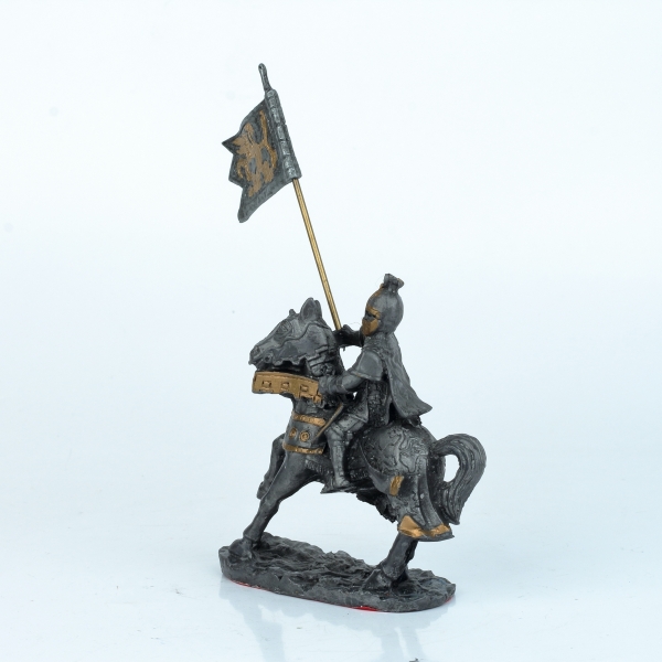 Figúrka rytiera na koni 10 cm kov