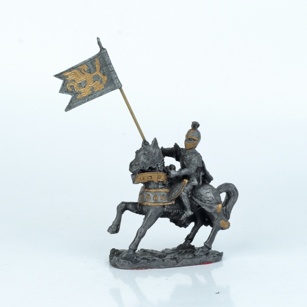 Figúrka rytiera na koni 10 cm kov