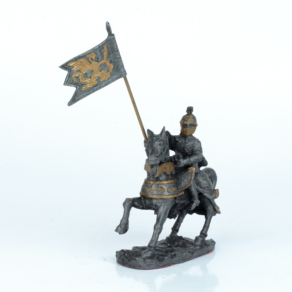 Figúrka rytiera na koni 10 cm kov