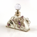 Flakón na parfum s motýľom 8x8cm