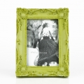 Drevený fotorámik zelený, pevný 19 cm