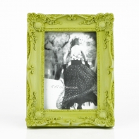 Drevený fotorámik zelený, pevný 19 cm