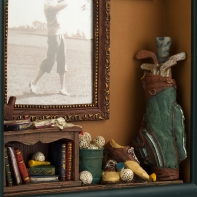 Retro fotorámik golf 19x22,5x5 cm