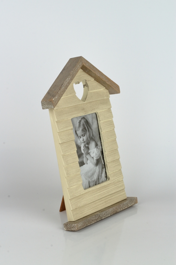 Fotorámček drevený domček 20x28cm
