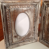 Fotorámček na viac fotiek s patinou 61x25cm