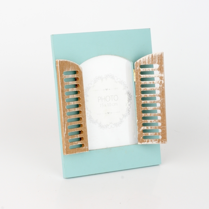 Fotorámik s okenicou tyrkys 21x16cm