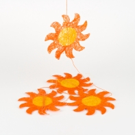 Kvetinová girlanda zeleno-oranžová