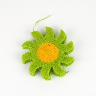 Kvetinová girlanda zeleno-oranžová