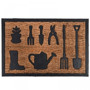 Gumová rohožka s kokosovým vláknom záhradné náradie 60x40cm