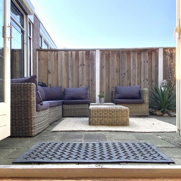 Gumová rohožka výplet 122x61x1,4cm