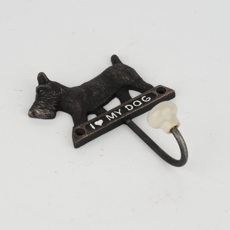 Háčik na vodítko pre psa I love my dog 10x13x5cm