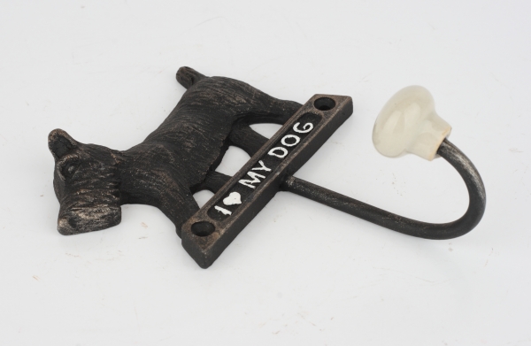 Háčik na vodítko pre psa I love my dog 10x13x5cm