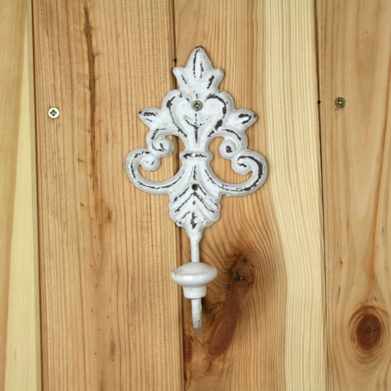 Háčik zámocký štýl kovový biely xcm