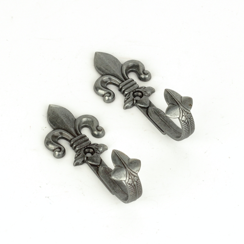 Háčiky na pištole 10,5 cm sada 2 kusov strieborné