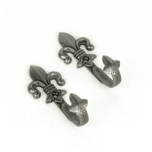 Háčiky na pištole 10,5 cm sada 2 kusov strieborné