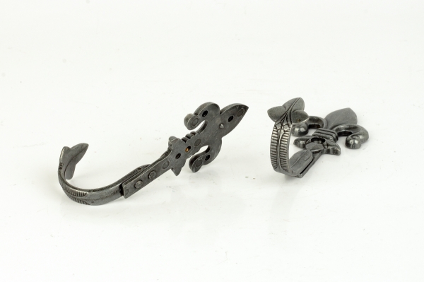 Háčiky na pištole 10,5 cm sada 2 kusov strieborné