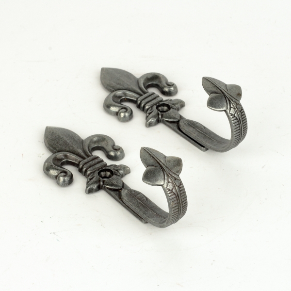 Háčiky na pištole 10,5 cm sada 2 kusov strieborné