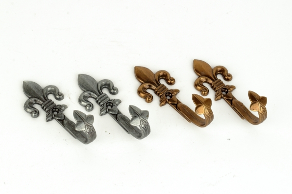 Háčiky na pištole 10,5 cm sada 2 kusov strieborné