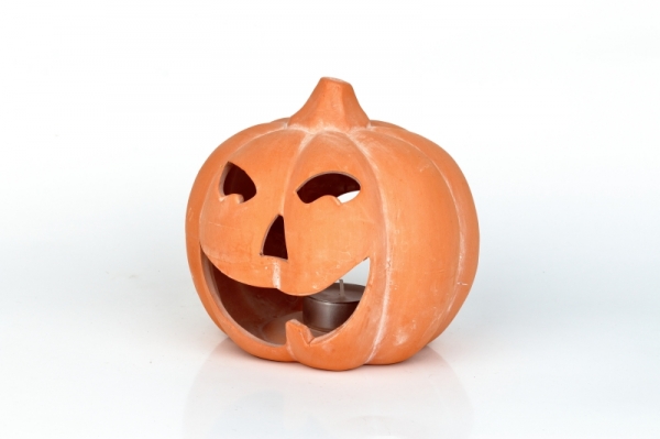 Helloween svietnik tekvica natur 15x14x15cm