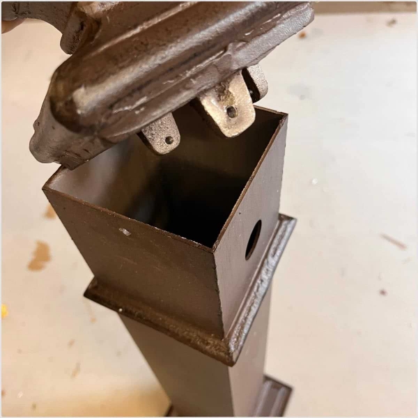 Hnedý záhradný stlpik na vodu - Rustique Flow 80cm