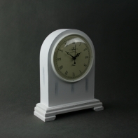 Hodiny biele drevo 24x19x17cm