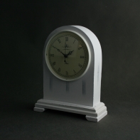 Hodiny biele drevo 24x19x17cm