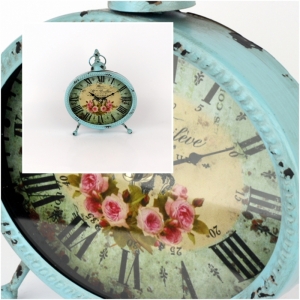 Hodiny Chatellerault tyrkys 20x5x26cm