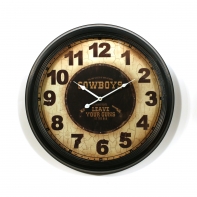 Hodiny dekoračné XL - Cowboys priemer 62cm