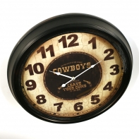 Hodiny dekoračné XL - Cowboys priemer 62cm