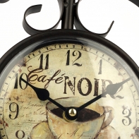 Hodiny do reštaurácie Retro Café Noir obojstranné