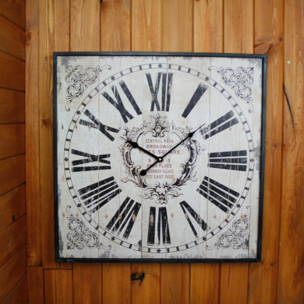 Hodiny hranaté Brodway 60x60cm