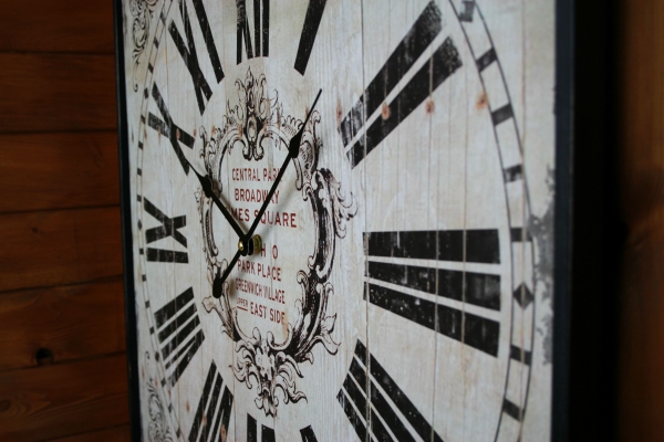 Hodiny hranaté Brodway 60x60cm