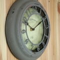 Hodiny kovové Vintage šedá patina 25x5x25cm