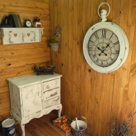 Hodiny kovové XXL biele