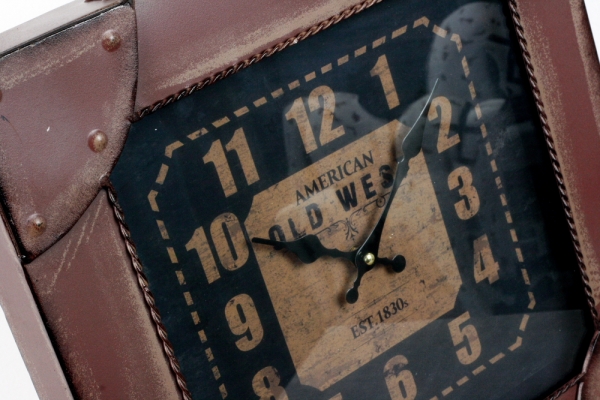 Hodiny kufor American Old West 46x41cm