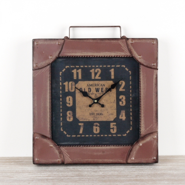 Hodiny kufor American Old West 46x41cm