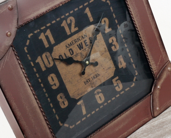 Hodiny kufor American Old West 46x41cm
