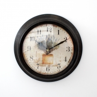 Hodiny levandule v kvetináči 29cm