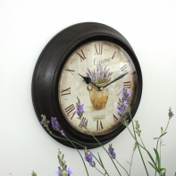 Hodiny levandule v džbáne 29cm