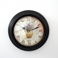 Hodiny levandule v džbáne 29cm