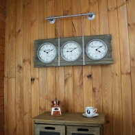 Hodiny na konzole Paris - London - New York 76cm