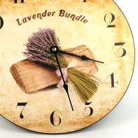 Hodiny na stenu Levanduľa 30cm