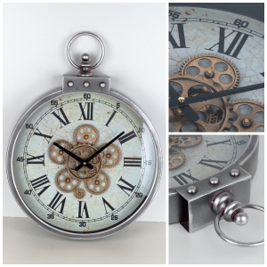 Hodiny na stenu stopky 46cm