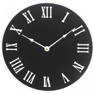 Hodiny nástenné čierne 30cm