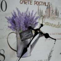 Hodiny nástenné dekor levandule