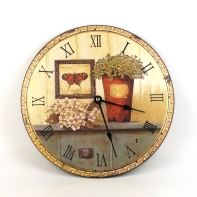 Hodiny nástenné drevené 1184